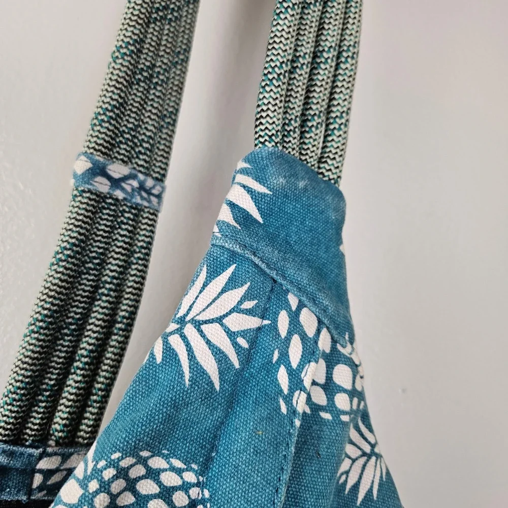 Kavu Rope Sling Backpack Pineapple Print Washed‎ Teal Blue